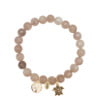 Bracelet MARELINE en pierres naturelles de Jade marrons et pampilles