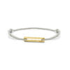 8CB-90753 Bracelet IRIS en tissu gris et acier inoxydable doré réglable Co88 collection france