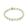 Bracelet Co88 France en pierres naturelles vertes orné d'acier inoxydable doré