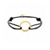 Bracelet Marie Co88France en acier inoxydable et tissu noir