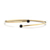 Bracelet AMBRE Co88 en acier inoxydable et agate noir 4 MM