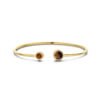 Bracelet/jonc Co88 France en acier inoxydable doré et pierre naturelle oeil de tigre