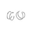 Boucles d'oreilles/puces d'oreilles Co88 France en acier inoxydable argenté