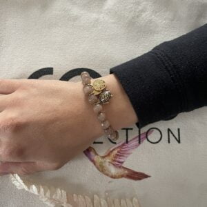 Bracelet MARELINE en pierres naturelles Jade marrons et pampilles
