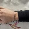 Bracelet Co88 France en acier inoxydable rose gold et pierres naturelles, pampilles