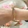 Bracelet/jonc Co88 France en acier inoxydable rose gold et émail multicolore