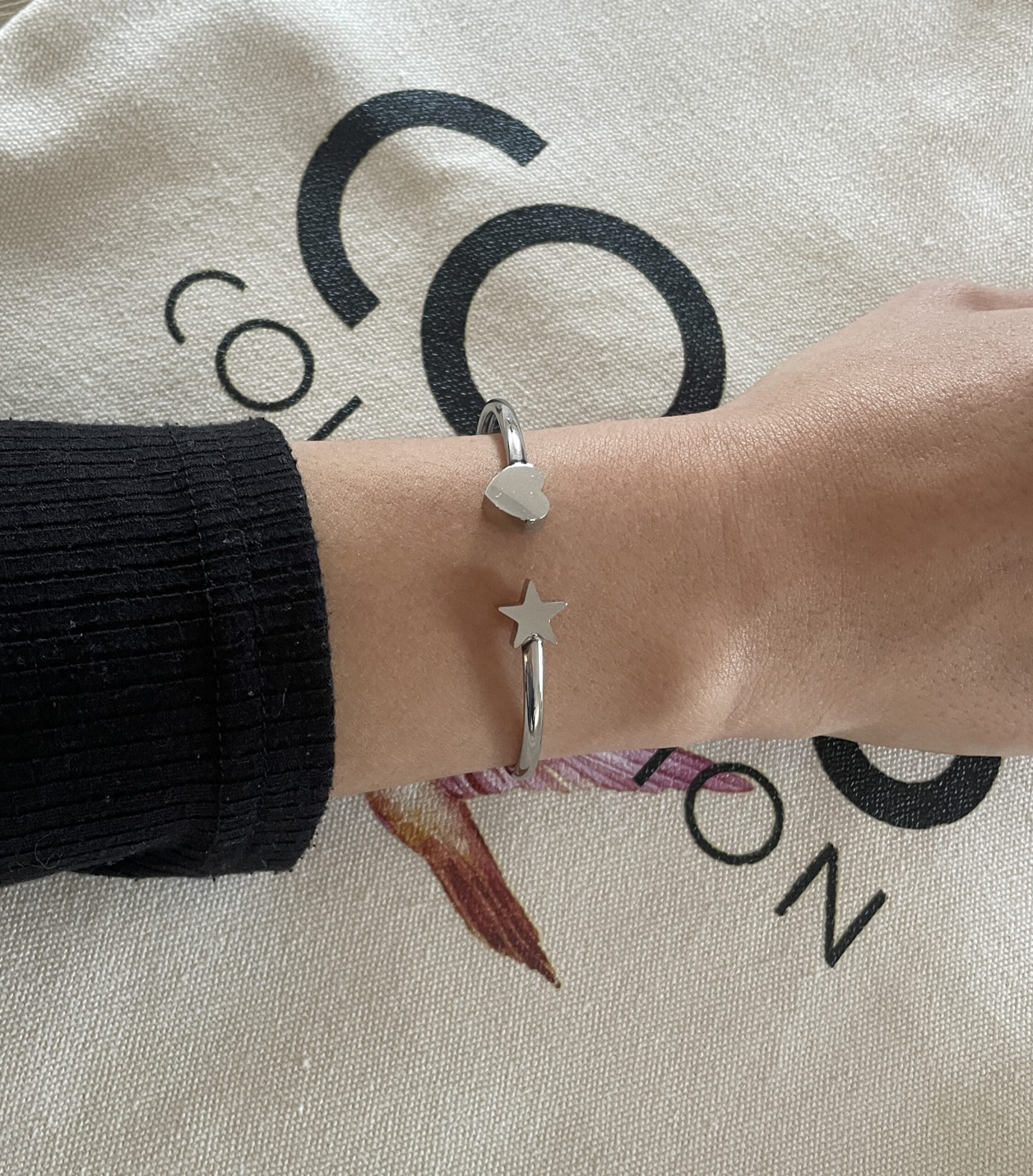 Bracelet/jonc Co88 France en acier inoxydable argenté