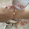 Bracelet Co88 France en acier inoxydable rose gold avec motif coeur