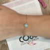 Bracelet Co88 France en acier inoxydable doré et pierre naturelle
