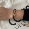 Bracelet MARIE Co88France en acier inoxydable et tissu noir