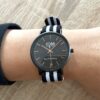Montre en tissu noir et blanc JESSICA CO88france
