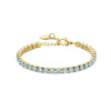 Bracelet rivière/tennis Louisa en zircon bleu clair
