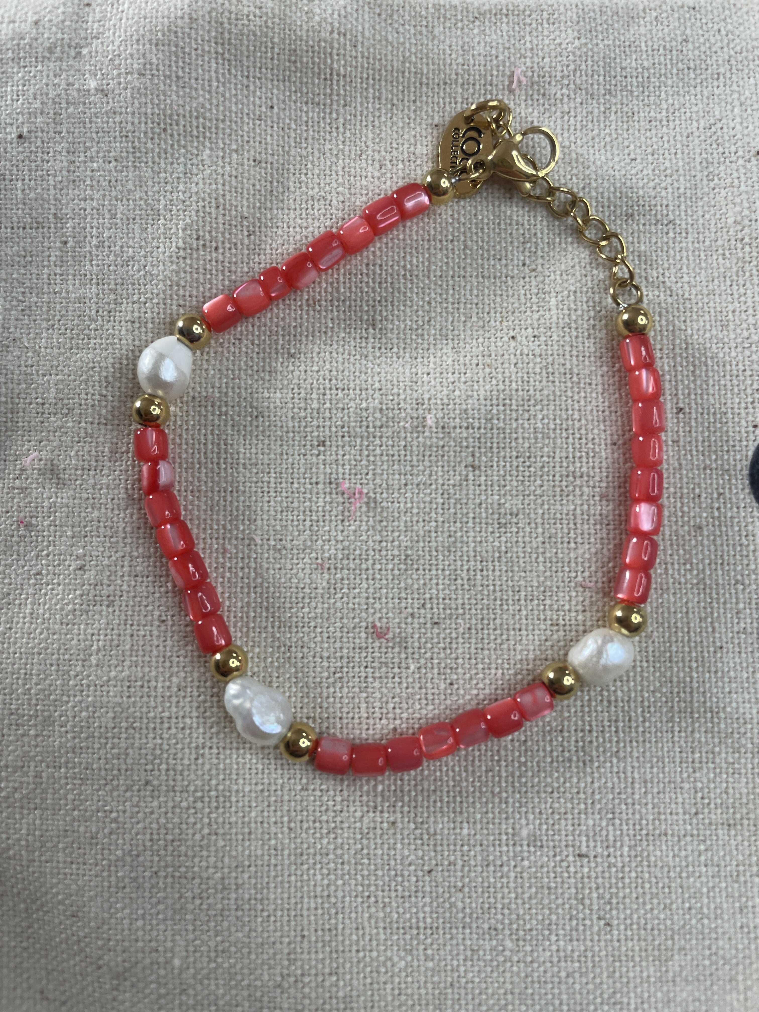 Bracelet perle nacrée perle d'eau douce LEANA