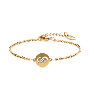 Bracelet Co88 France en acier inoxydable doré motif infini