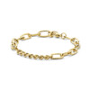Bracelets Co88 France en acier inoxydable doré en maille forçat et figaro