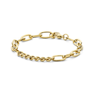 Bracelets Co88 France en acier inoxydable doré en maille forçat et figaro