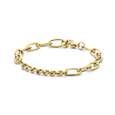 Bracelets Co88 France en acier inoxydable doré en maille forçat et figaro