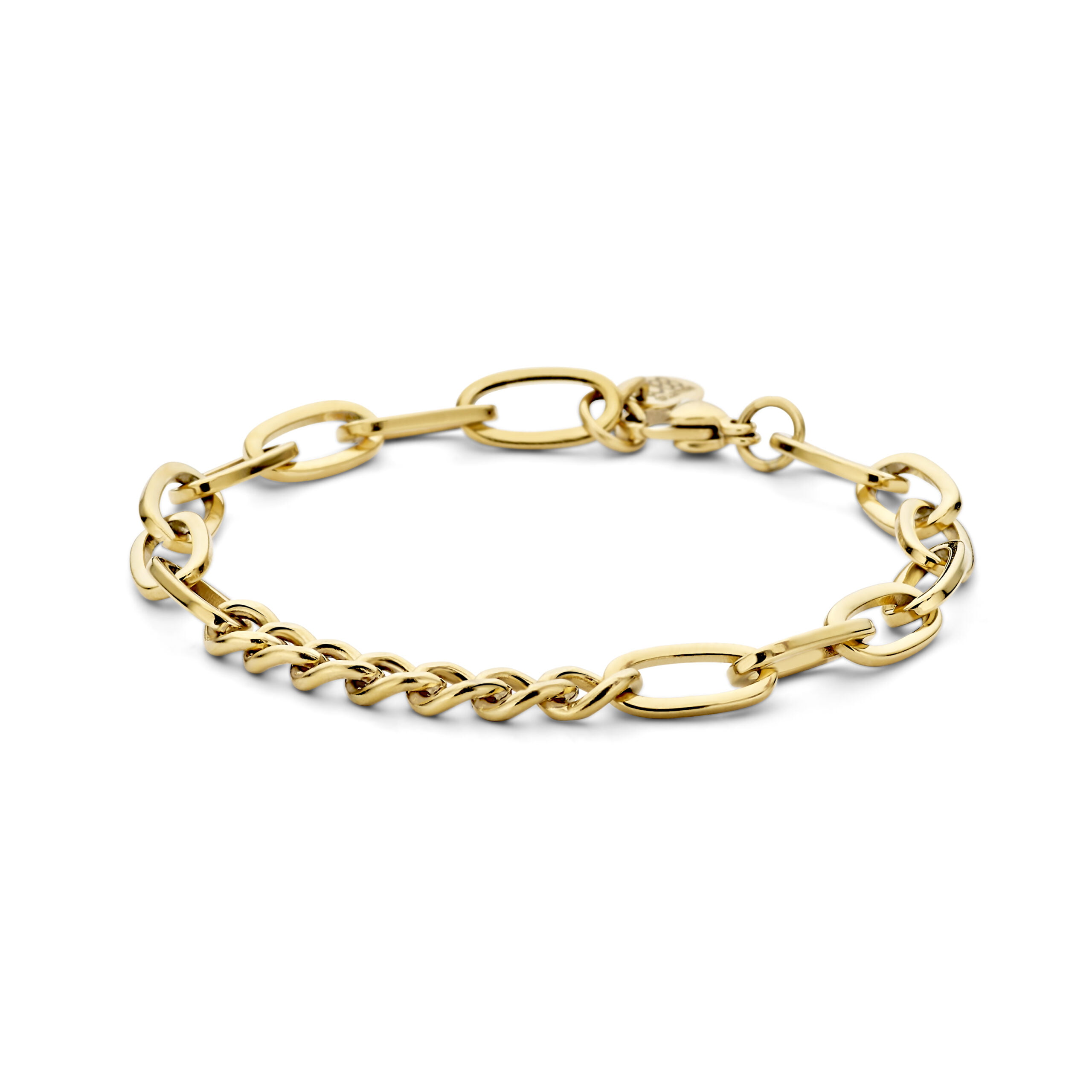 Bracelets Co88 France en acier inoxydable doré en maille forçat et figaro
