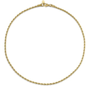 Collier Co88 France en acier inoxydable doré maille corde
