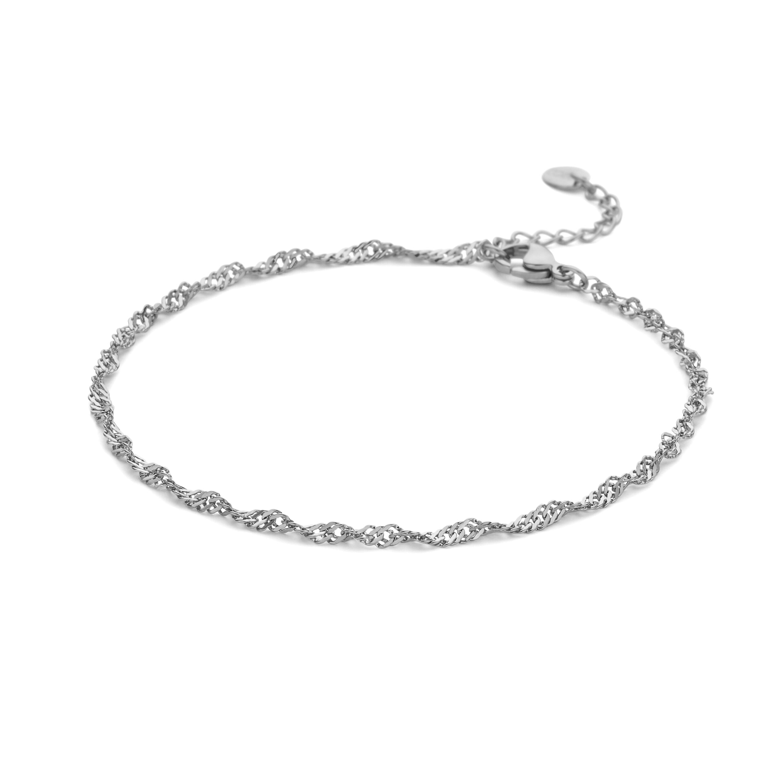 Chaine cheville Co88 France en acier inoxydable argenté