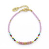 Bracelet Co88 France en perles colorées et acier inoxydable