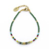 Bracelet Co88 France en perles colorées et acier inoxydable doré