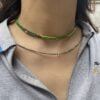 image00006 Composition Co88 France colliers verts en acier inoxydable et perles